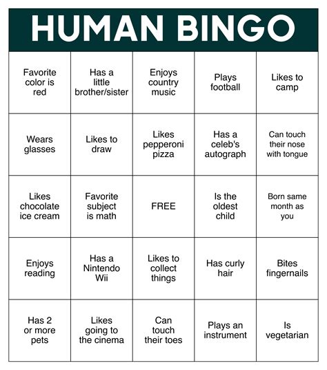 human bingo questions|People Bingo Rules & Cards .